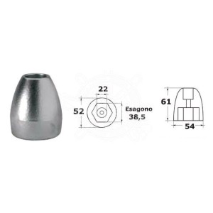 Anodo di Zinco ad Ogiva 865182 MERCURY MARINER MERCRUISER Bravo III N80607030592-18%