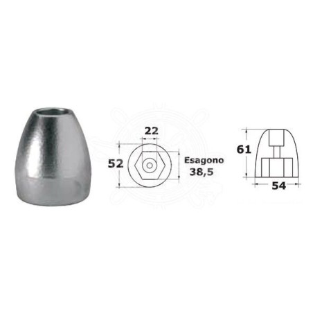 Zinc Ogive Anode 865182 for MERCURY MARINER MERCRUISER Bravo III N80607030592