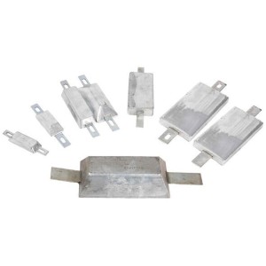 Rectangular Galvanized Iron Anode with Insert for Screw Mounting or Welding 127x66x25 mm 1,04 Kg OS4390703