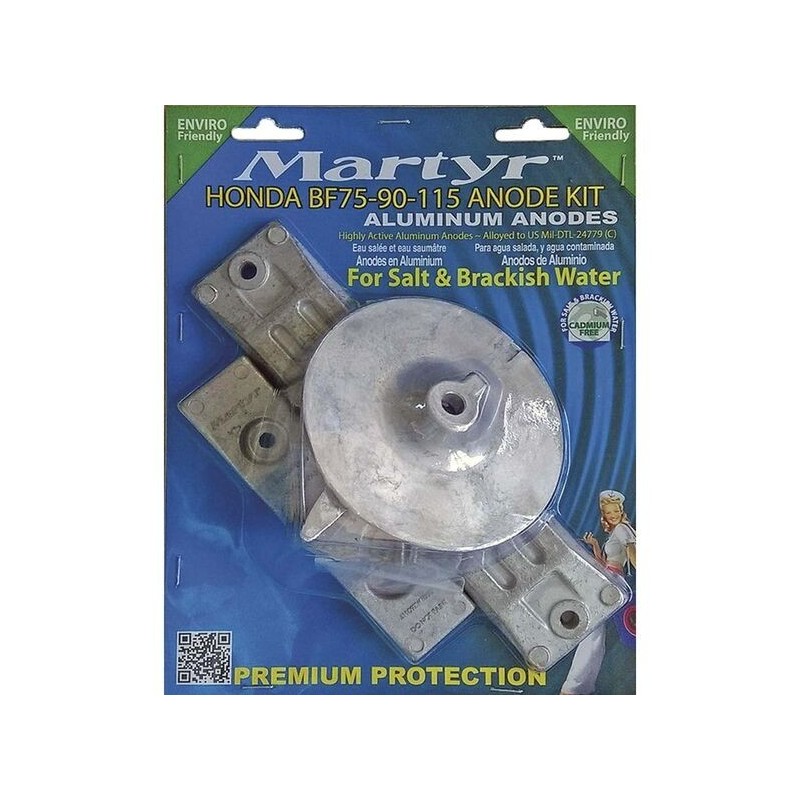 Kit anodi di Zinco per motori Honda BF75-90-115HP N80607530910-10%