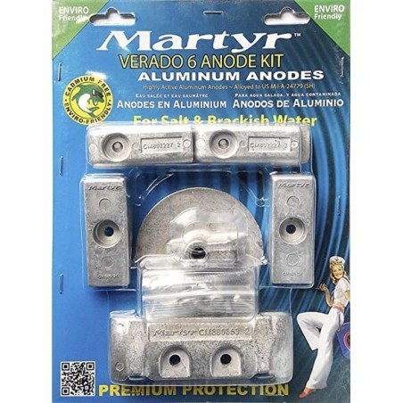 MERCURY Verado 6 Kit Alluminum Anodes 8 Pieces N80607030650
