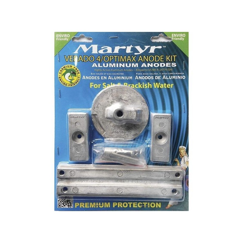 Kit 4 Pezzi Anodi in alluminio per MERCURY Verado 4 e Optimax N80607030651-10%