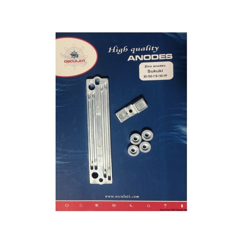 Kit 6 Pezzi Anodi di Zinco SUZUKI 90 - 140 Hp N80607730641-10%