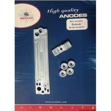 Kit 6 Pezzi Anodi di Zinco SUZUKI 90 - 140 Hp N80607730641-10%