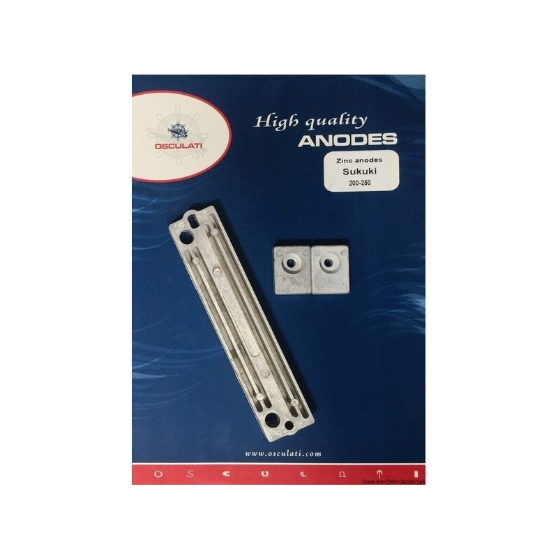 Kit 3 Pezzi Anodi di Zinco SUZUKI 150 - 250 Hp OS4337200-18%