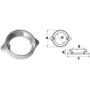 Anodo di Zinco a Collare 875821 VOLVO Penta Duo Prop ∅ 91 mm N80607230715-10%