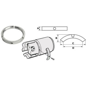 Anodo di Zinco a Collare per Elica Piede 3584442 VOLVO Sail Drive - Folding Prop OS4353501-40%