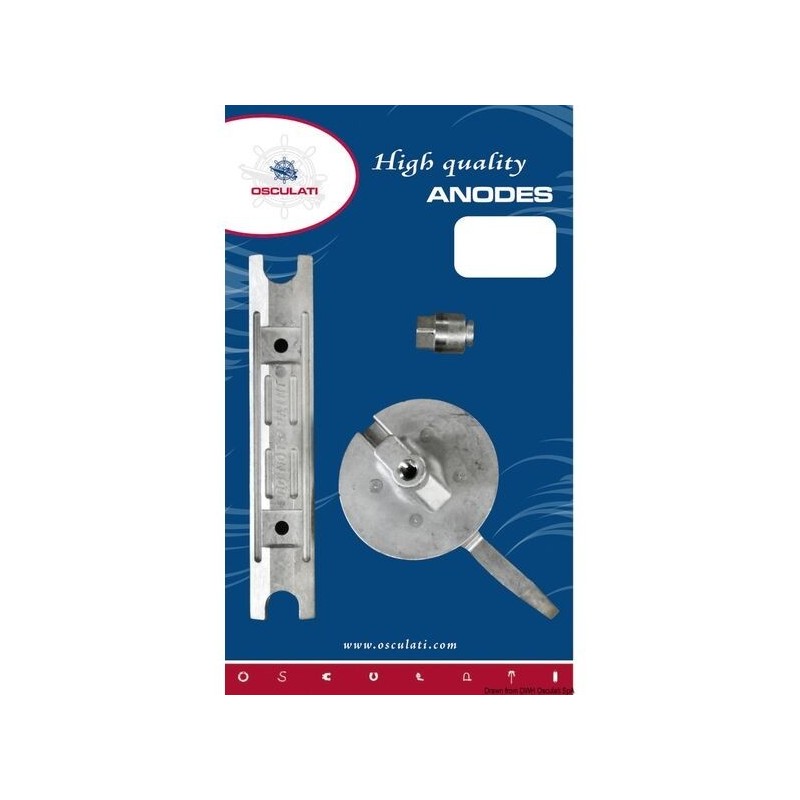 Kit 3 Pezzi Anodi di Zinco Fuoribordo YAMAHA MARINER 80 - 100 Hp N80607030629-10%