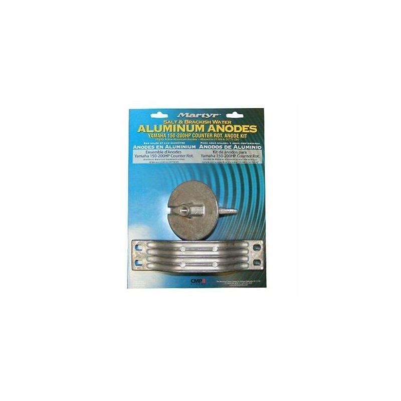 Kit 2 Pezzi Anodi di Alluminio per Fuoribordo YAMAHA 150 - 200 Hp N80607030661-10%
