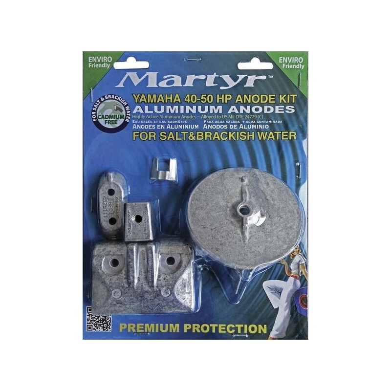 Kit anodi di Zinco per motori Yamaha 40-50 HP N80607430402-10%