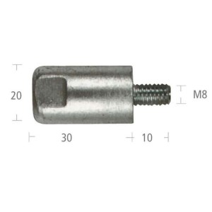 Anodo di zinco a barrotto Yanmar - 23x40mm 2GM20/3GM30 N80607630810-10%