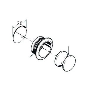 Polished brass Mini push-lock Bezel d24mm Thickess up to 16mm N60341541521