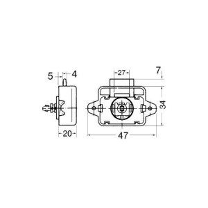 Polished brass Mini push-lock Bezel d24mm Thickess up to 16mm N60341541521