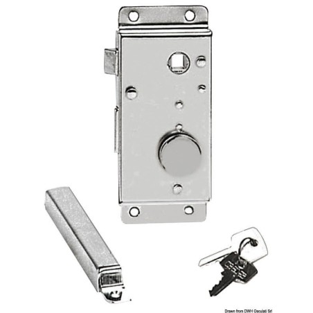 Chromium-plate brass cylinders lock Right model OS3813220DE/20