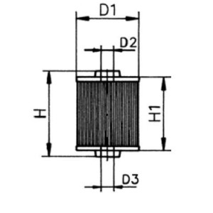 Cartuccia ricambio per Filtro Gasolio PFG1223 Acciaio inox N82051723064-18%