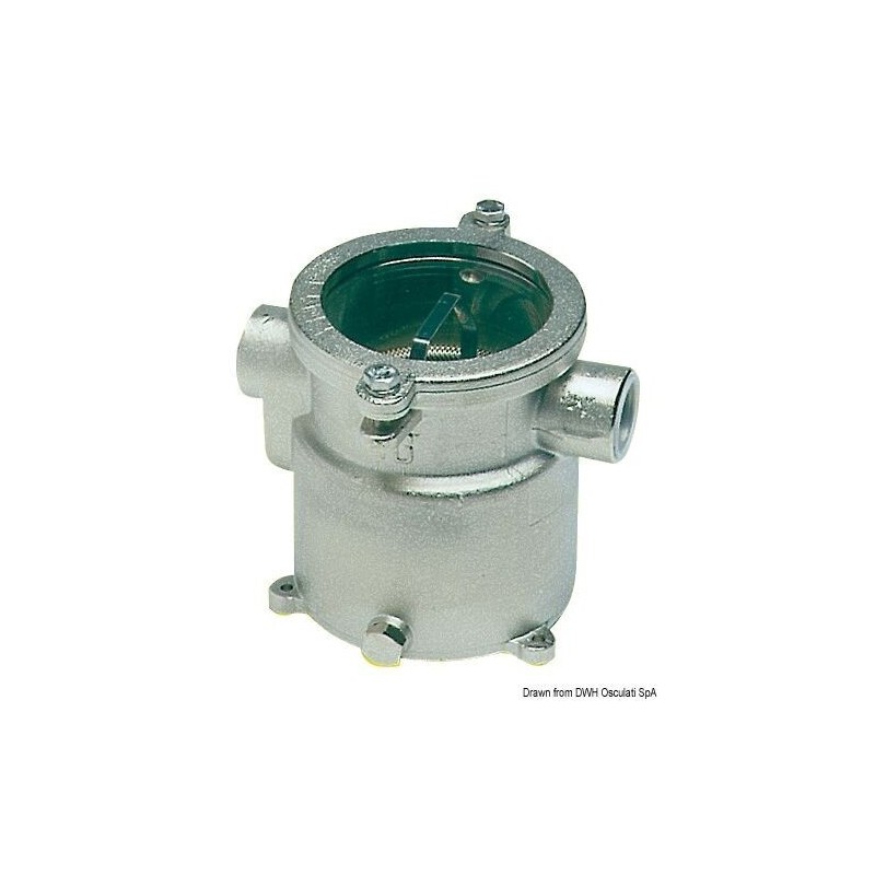 Nickel plated bronze Water cooling filter 170x215mm Fittings 1-1/4 inches OS1765404