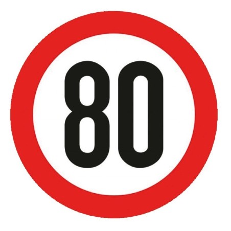 Type-approved self-adhesive speed disc 80Km/h N11559610401