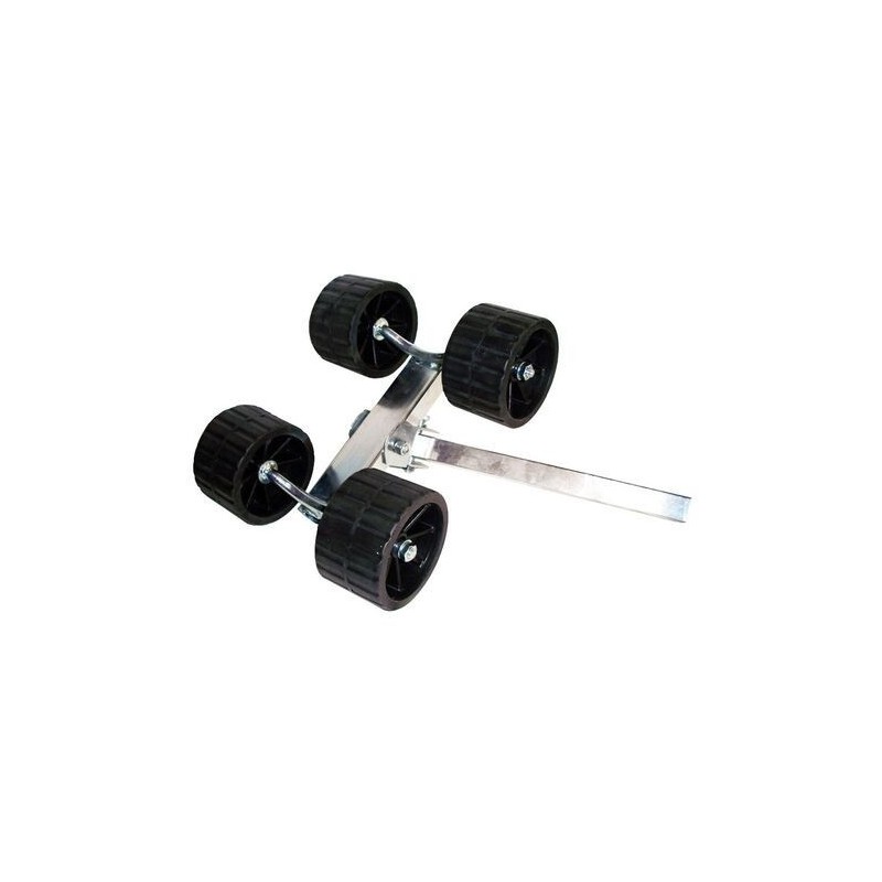 Rullo basculante 4 rulli rialzato Tubo 40mm Nero OS0203145-18%