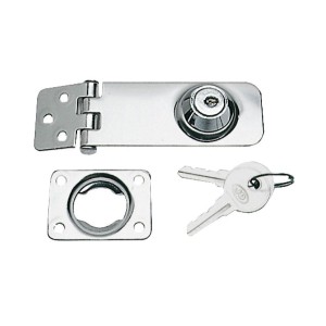 Serratura in acciaio inox con cerniera a ribalta e chiave 98x30x24mm N60341500524-0%