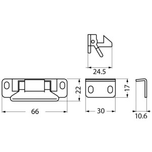 Snap lever latch White Restraint force 196N OS3819111