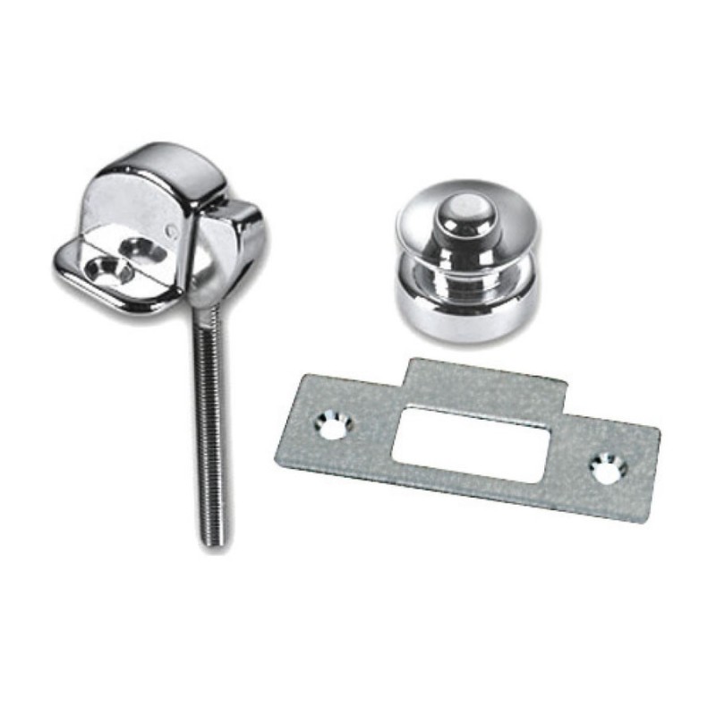 Chromed brass Button latch 30x23mm Knob Ø 25mm OS3830920