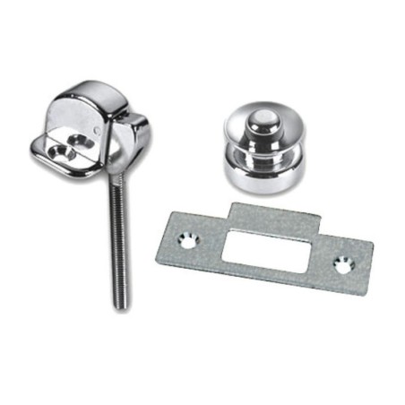 Chromed brass Button latch 30x23mm Knob Ø 25mm OS3830920