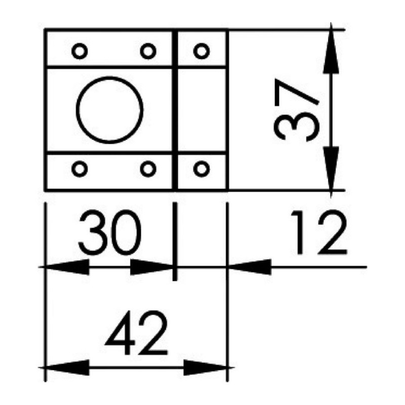 Nickel-plated brass Latch lock 37x42mm OS3884000