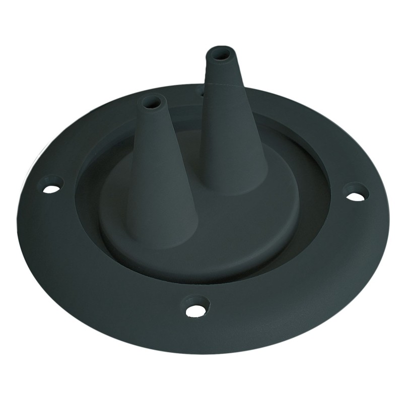 Ghiera passacavi in ABS con 2 Fori Ø105mm H52mm Nero N82354302053N-5%
