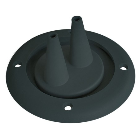 Ghiera passacavi in ABS con 2 Fori Ø105mm H52mm Nero N82354302053N-5%