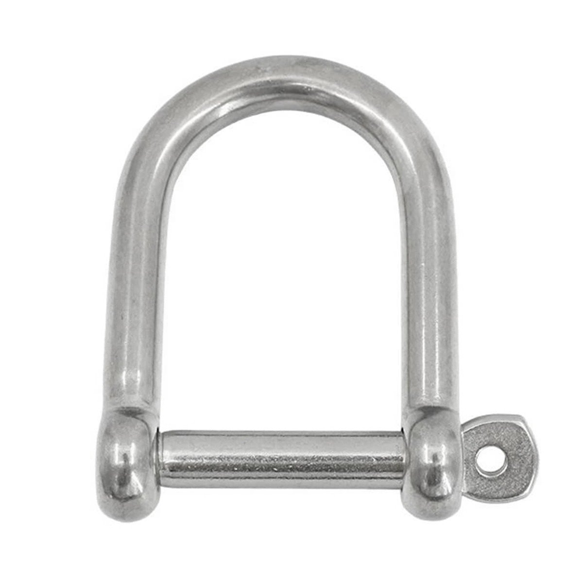 Bullone ad occhiello in acciaio inox, con corpo ad arco e orecchio di fissaggio laterale, ideale per applicazioni resistenti. bulloni acciaio inox.