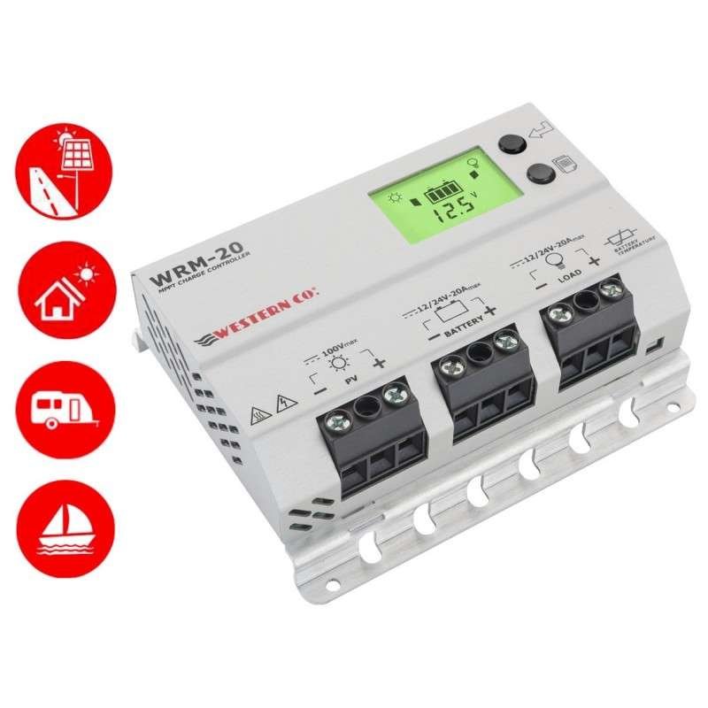 Regolatore di carica WRM-20 MPPT per sistemi 12-24V Regolatore di carica WRM-20 MPPT per sistemi 12-24V