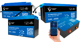 200Ah battery ULTIMATRON LiFePO4 Smart BMS 12.8V
