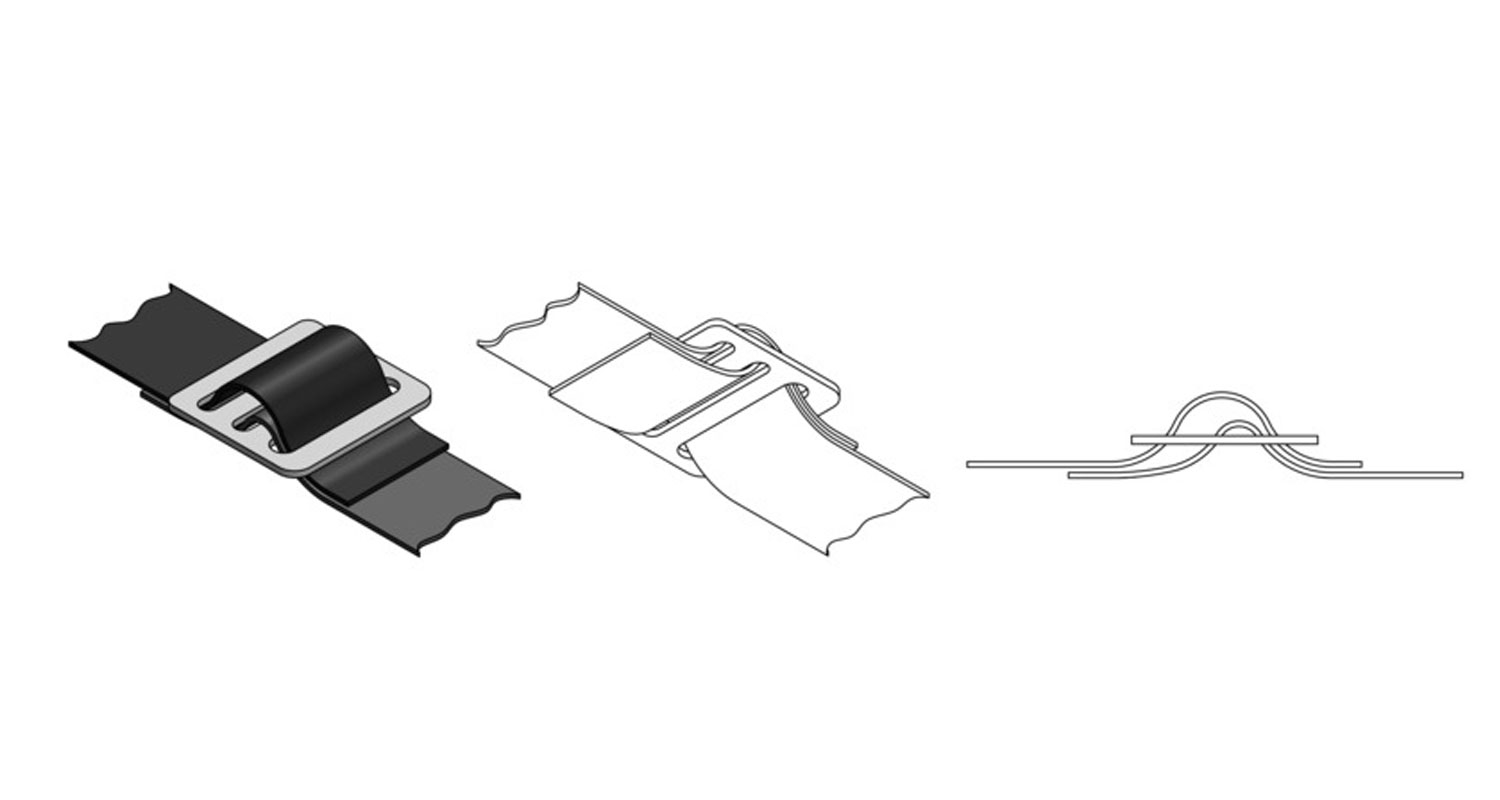 Fibbia inox 3 passaggi mm 50