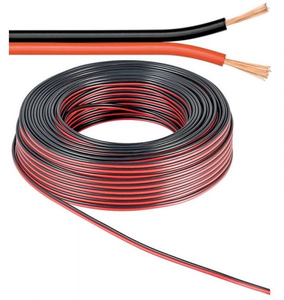 N07V-K Two pole cable 2x1mmq Black/red Sold by meter