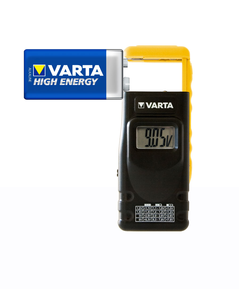 Tester per batterie tipo: AA / AAA / C / D / a 1,5 V - 9V e batterie a  bottone