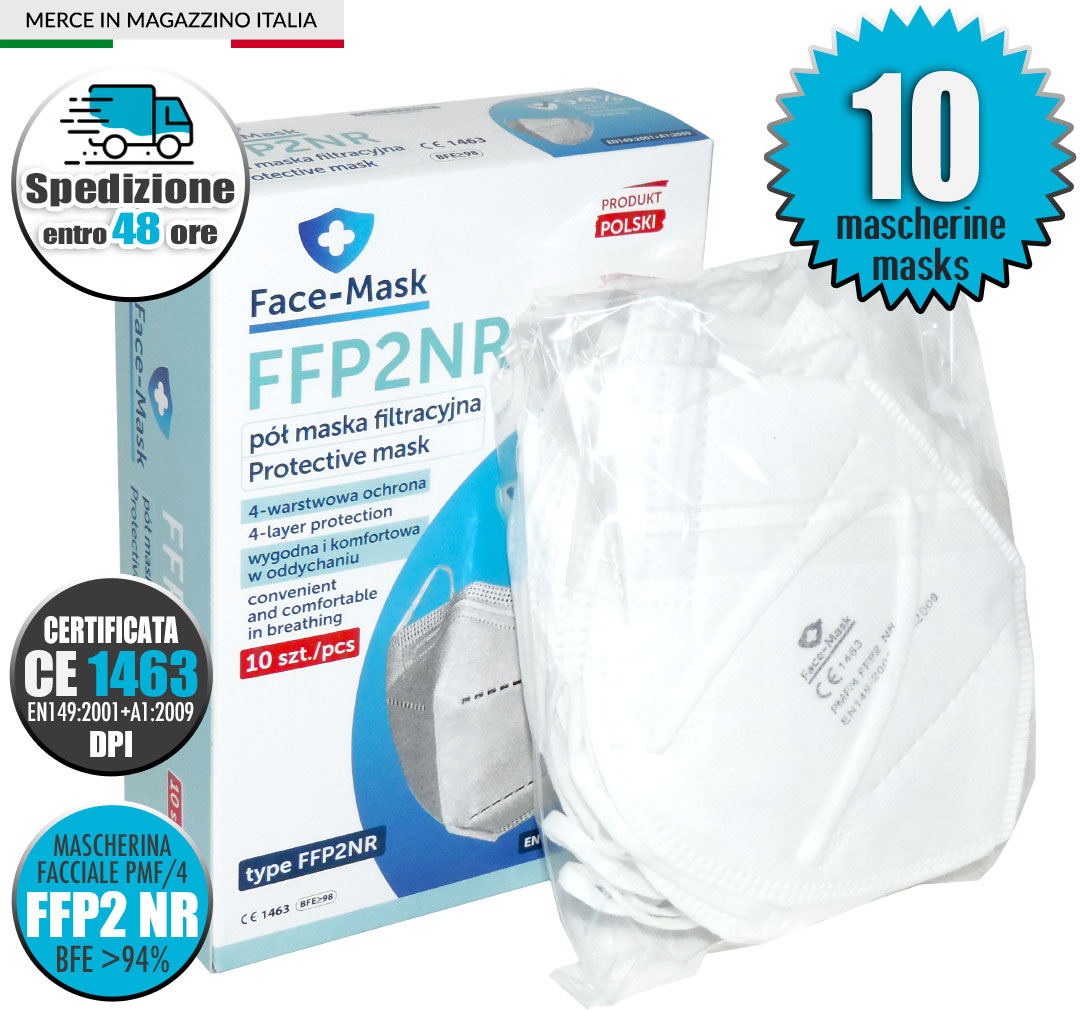 FFP2 mascherina bianca certificata