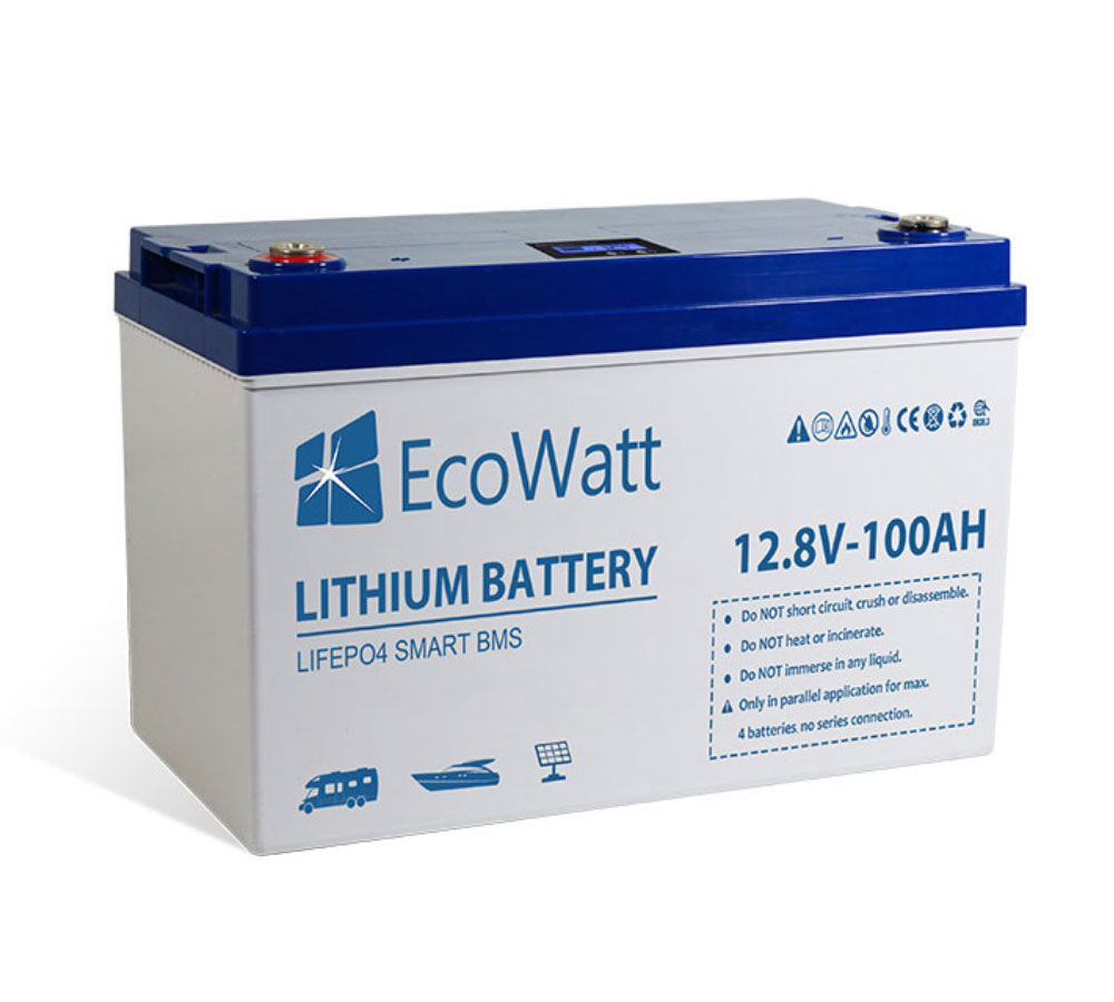 Batterie ULTIMATRON 100Ah Lithium 12.8V LiFePO4 Smart BMS Avec