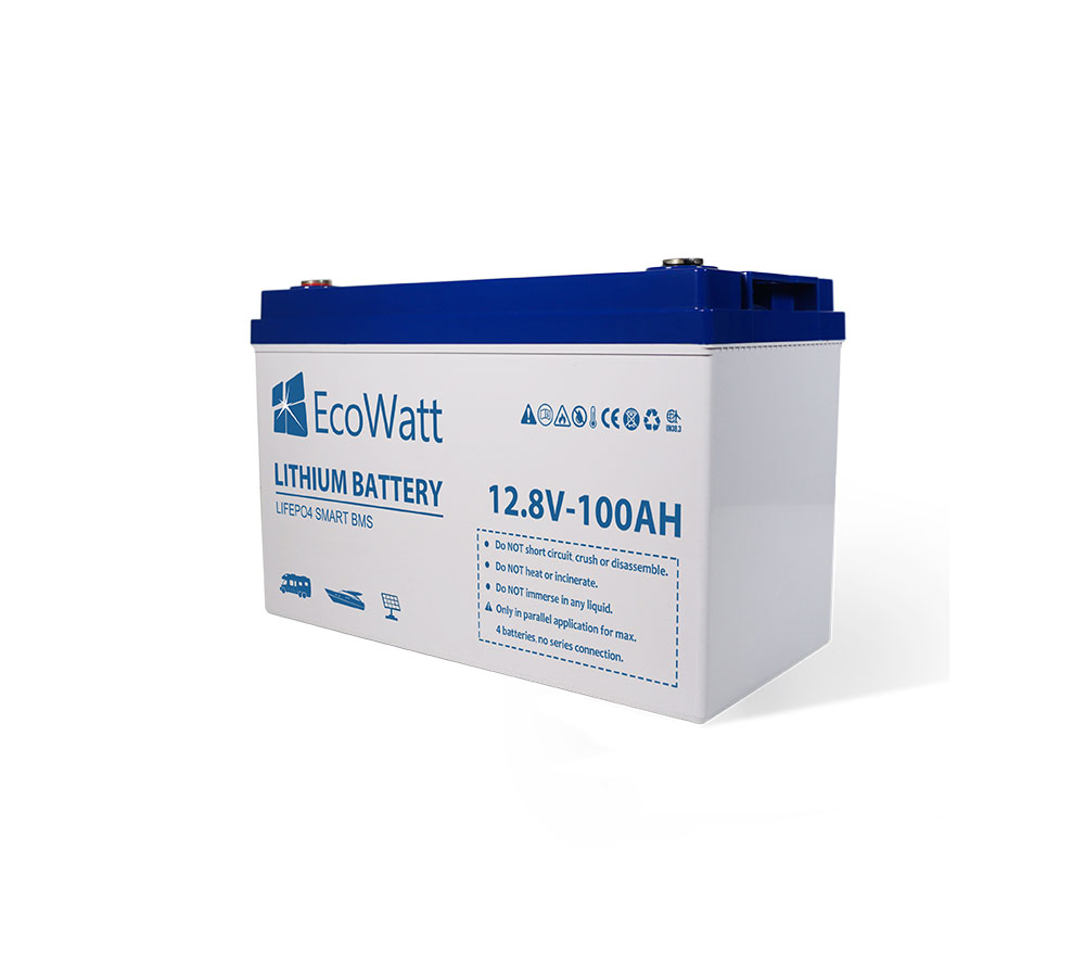 Batterie ECOWATT décharge lente Lithium LiFePO4 12,8V 100AH
