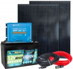 12V 300W RV/Boat Kit + 100Ah LiFePO4 + MPPT 100/30 SmartSolar + Cable Kit N151030200252