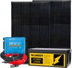 12V 300W RV/Boat Kit + 200Ah LiFePO4 + MPPT 100/30 SmartSolar + 4mmq Cable Kit N151030200253