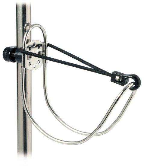 Staffa porta anulare in acciaio inox per parete e tubo da Ø22<>25mm